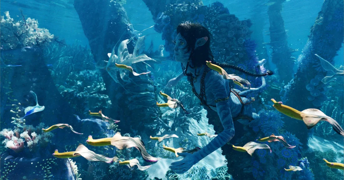 Visual for this record: Ultraviolet light let Avatar 2 track actors underwater