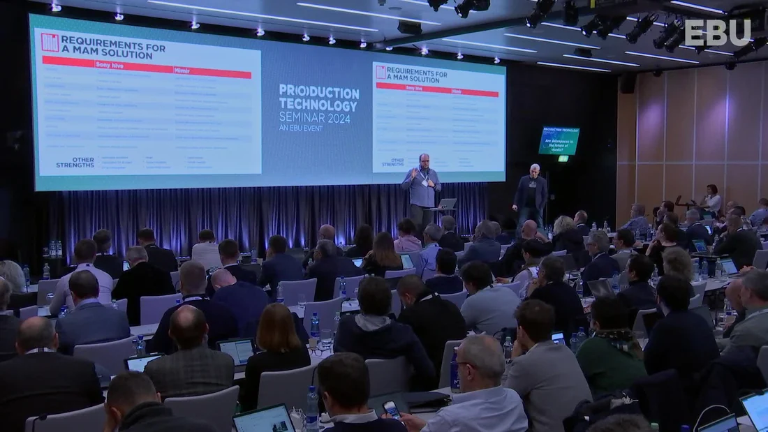 Visual for this record: The EBU's virtual-production record sits in seminar slides