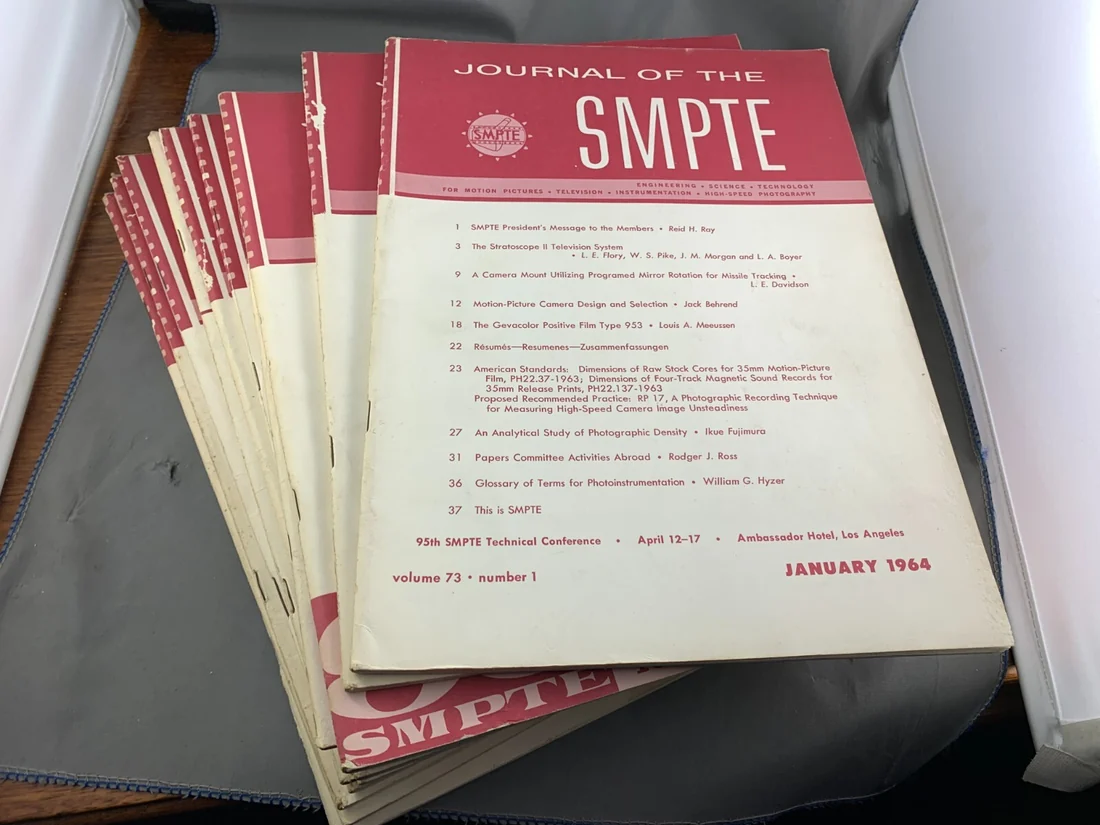Visual for this record: SMPTE's journal holds a century of process-photography record