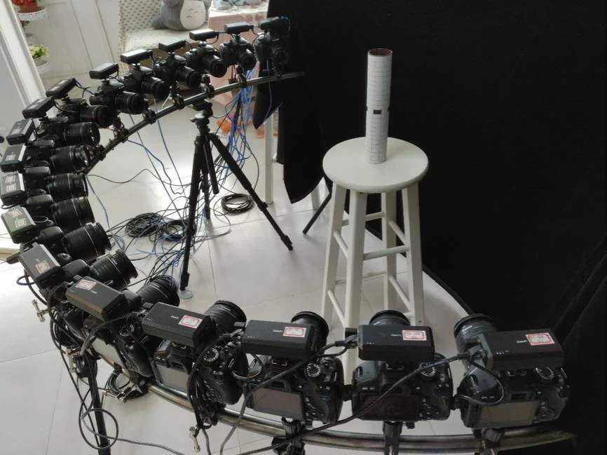 Visual for this record: Bullet time was a still-camera rig, not a live camera move