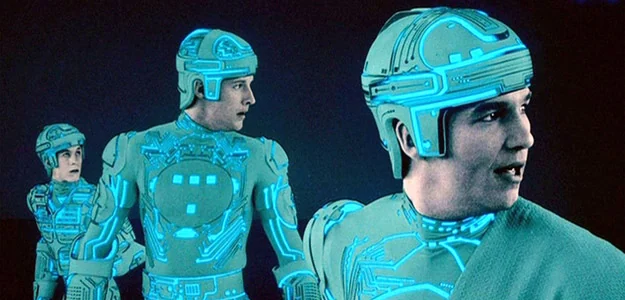 Visual for this record: Most of Tron's electronic world was drawn, not rendered